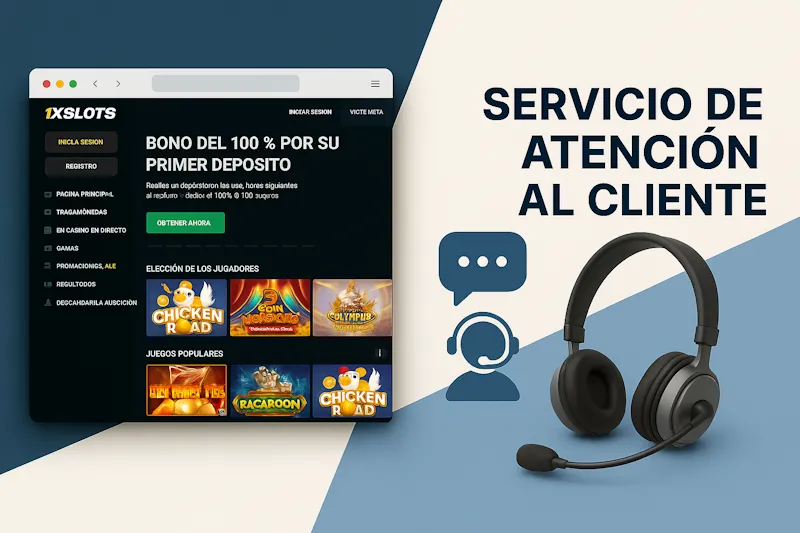 1x slots — servicio de atención al cliente
