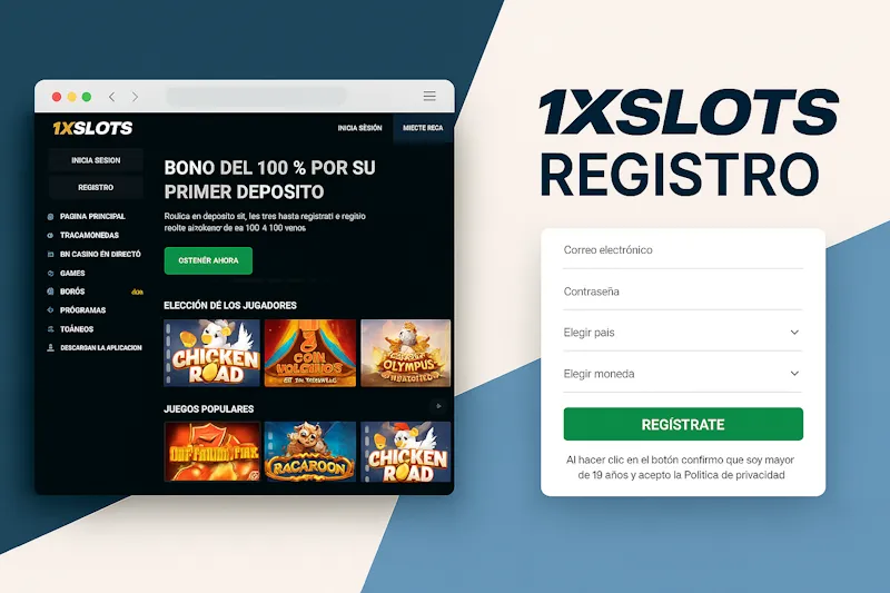 1xSlots registro — guía paso a paso