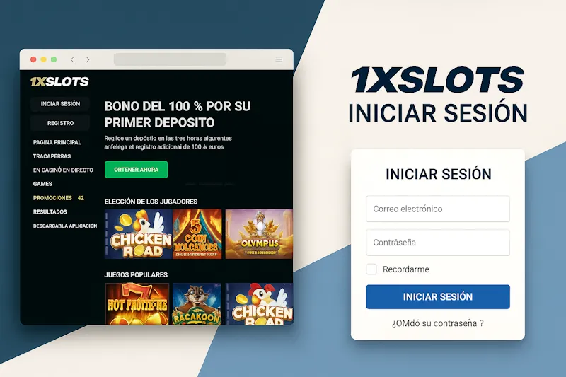1xSlots iniciar sesión — guía paso a paso